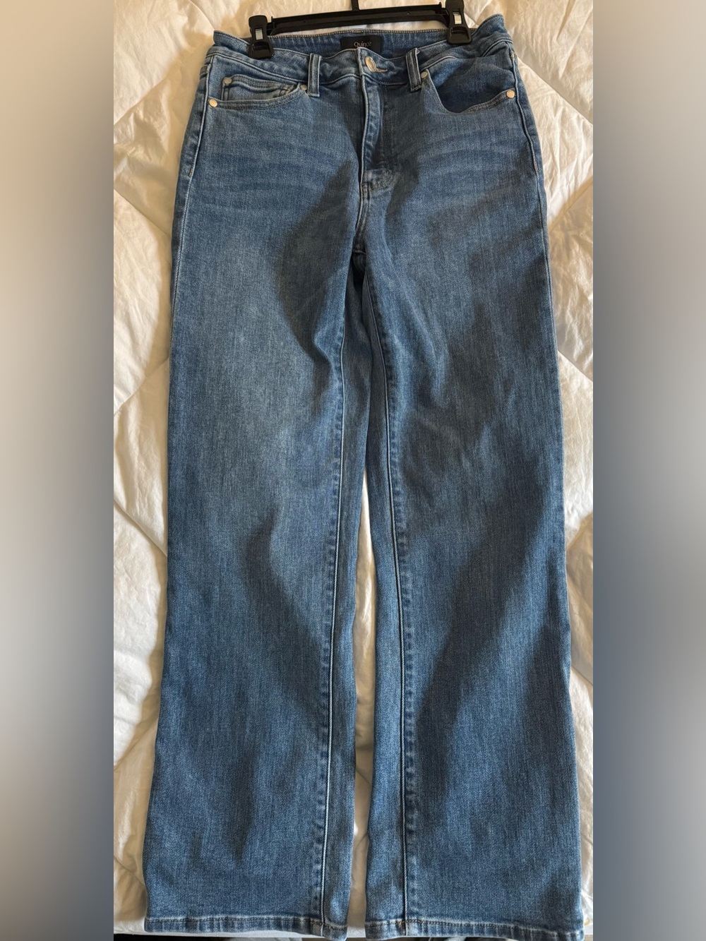 Quince Women’s Stretch High Rise Straight Jean Medium Wash